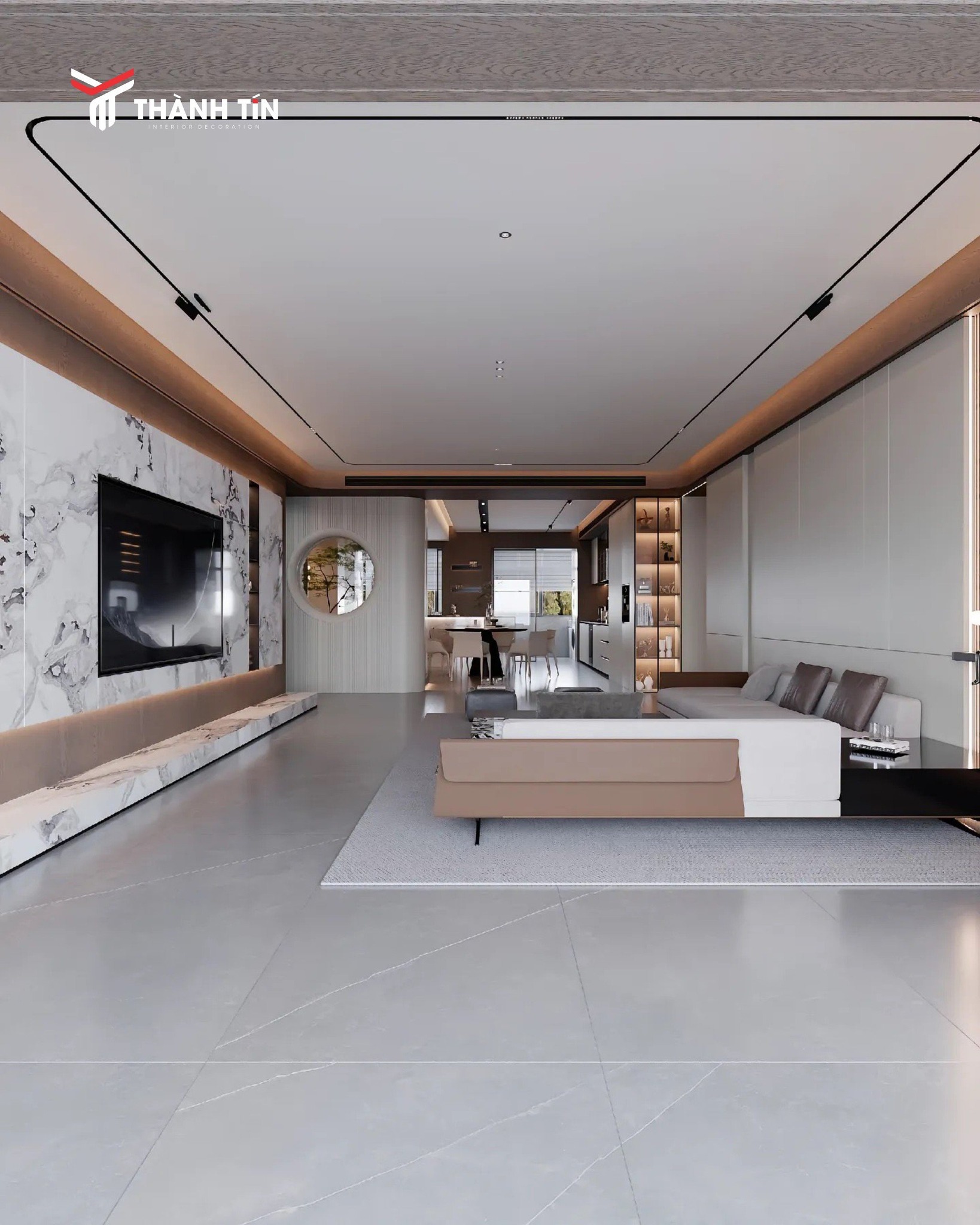 Tấm ốp sợi tre vân đá Thành Tín