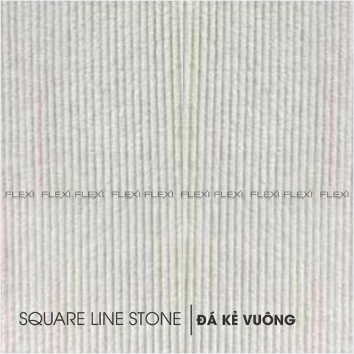 Square Line Stone - đá kẻ vuông - White 100