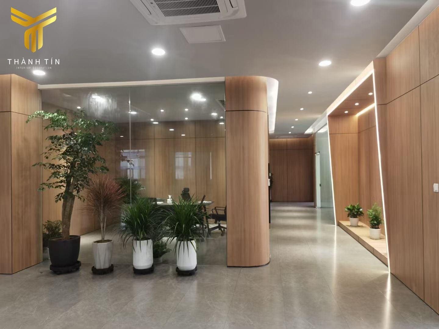 Tấm ốp sợi tre Thành Tín: Tấm ốp cho hành lang