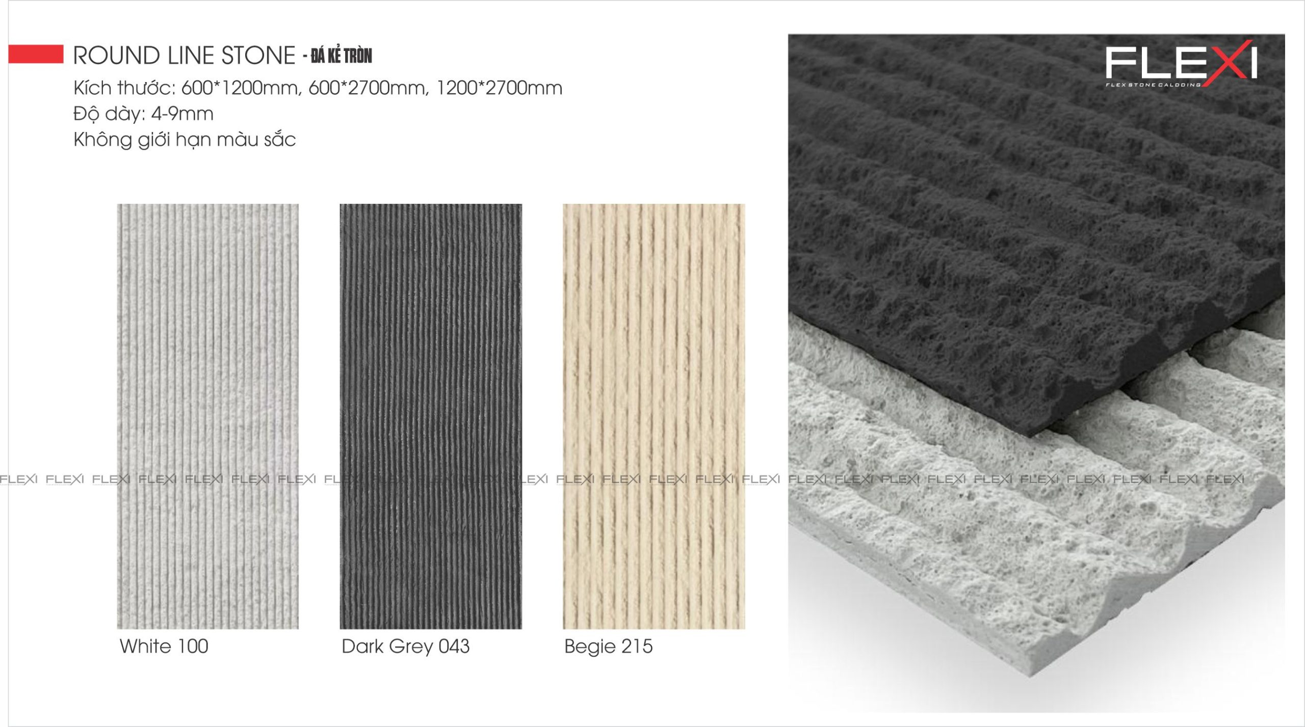 Tấm ốp tường ngoài trời đá mềm FLexi