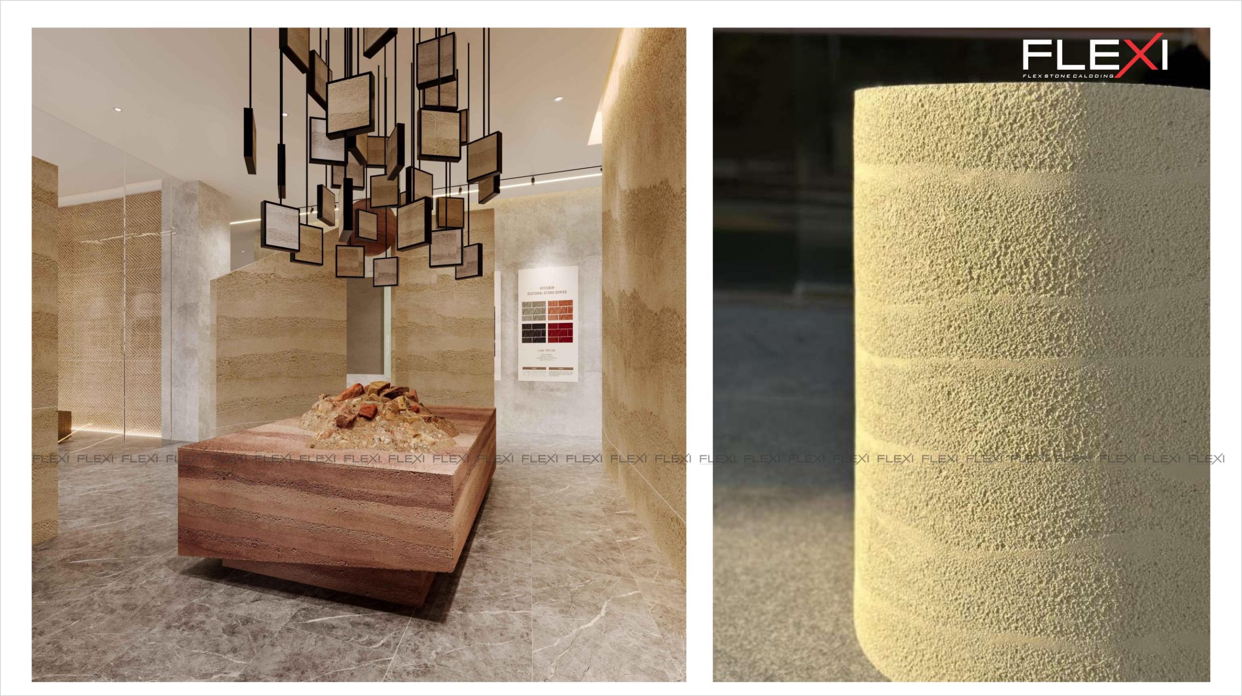 Tấm ốp tường ngoài trời đá mềm FLexi