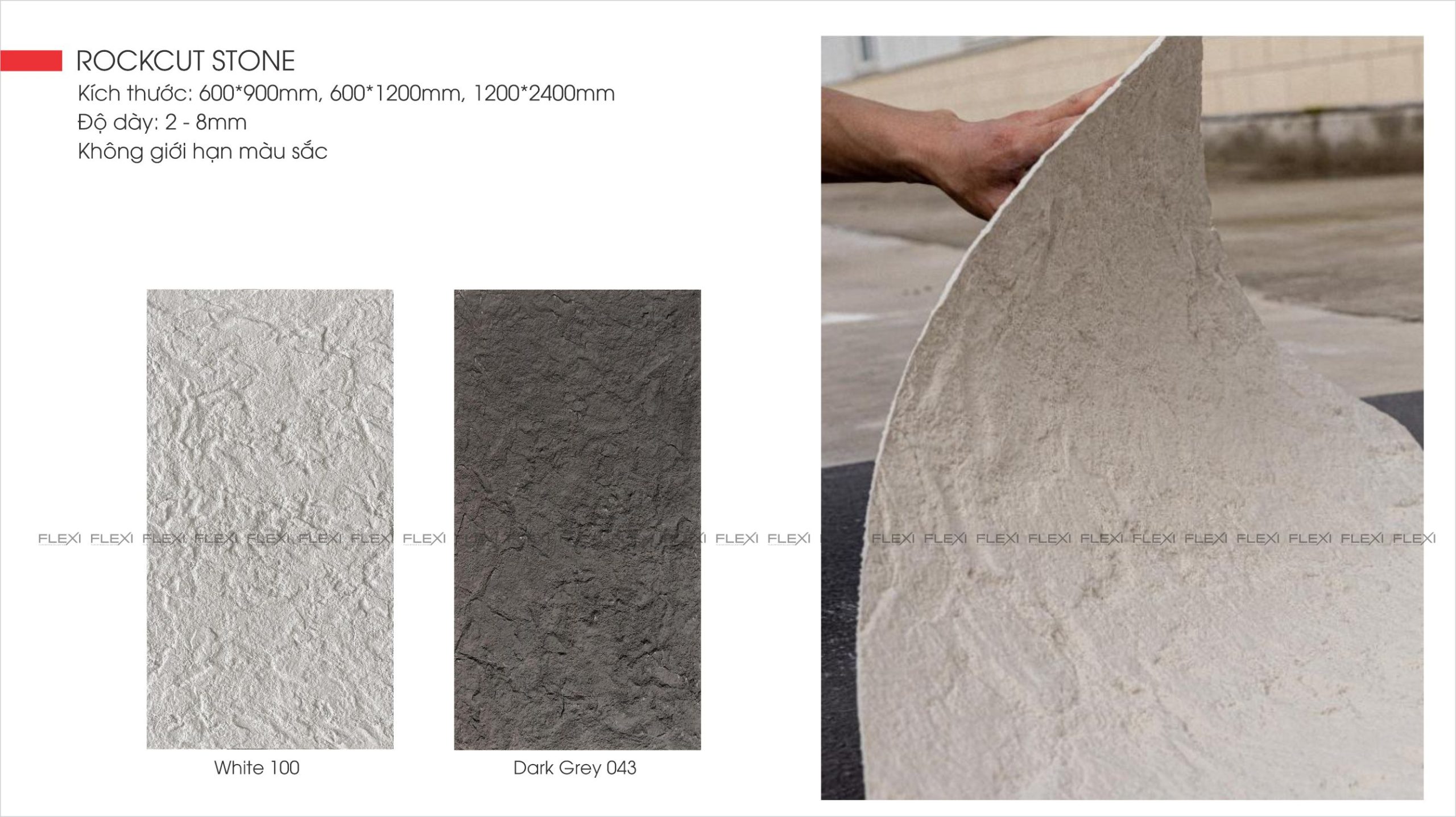 Tấm ốp tường ngoài trời đá mềm FLexi