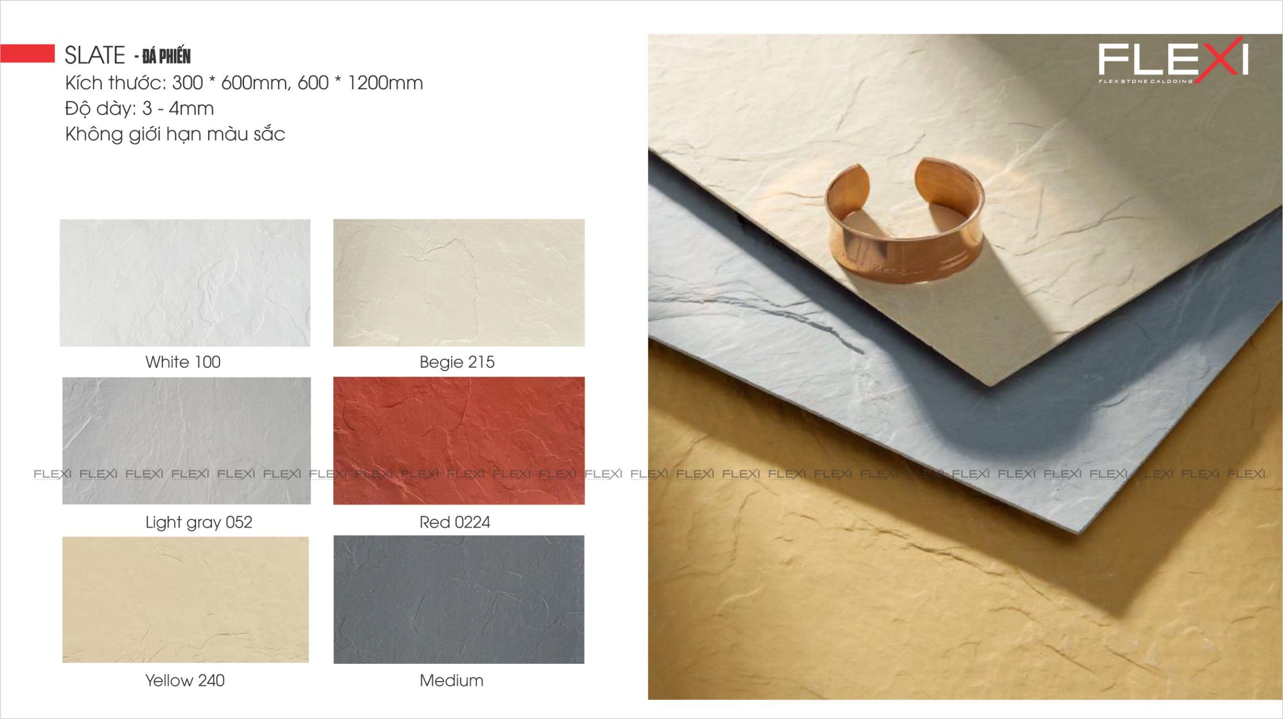 Tấm ốp tường ngoài trời đá mềm FLexi