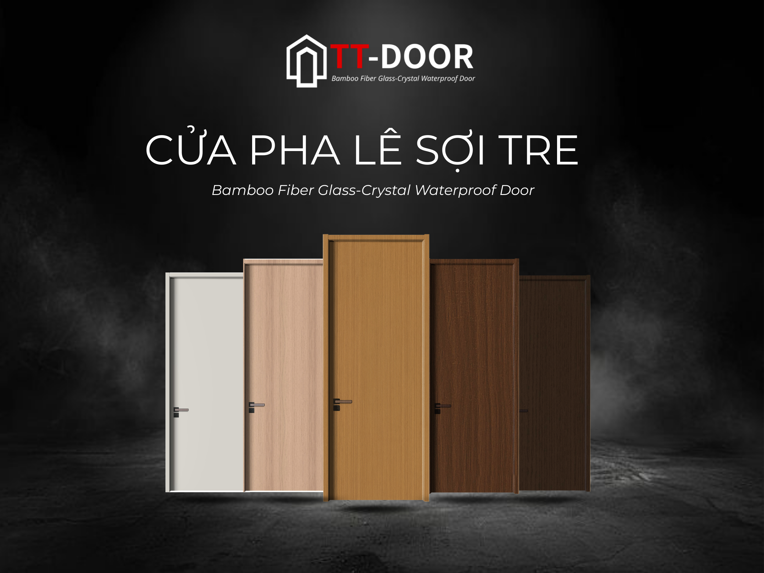 Cửa pha lê sợi tre TT-Door
