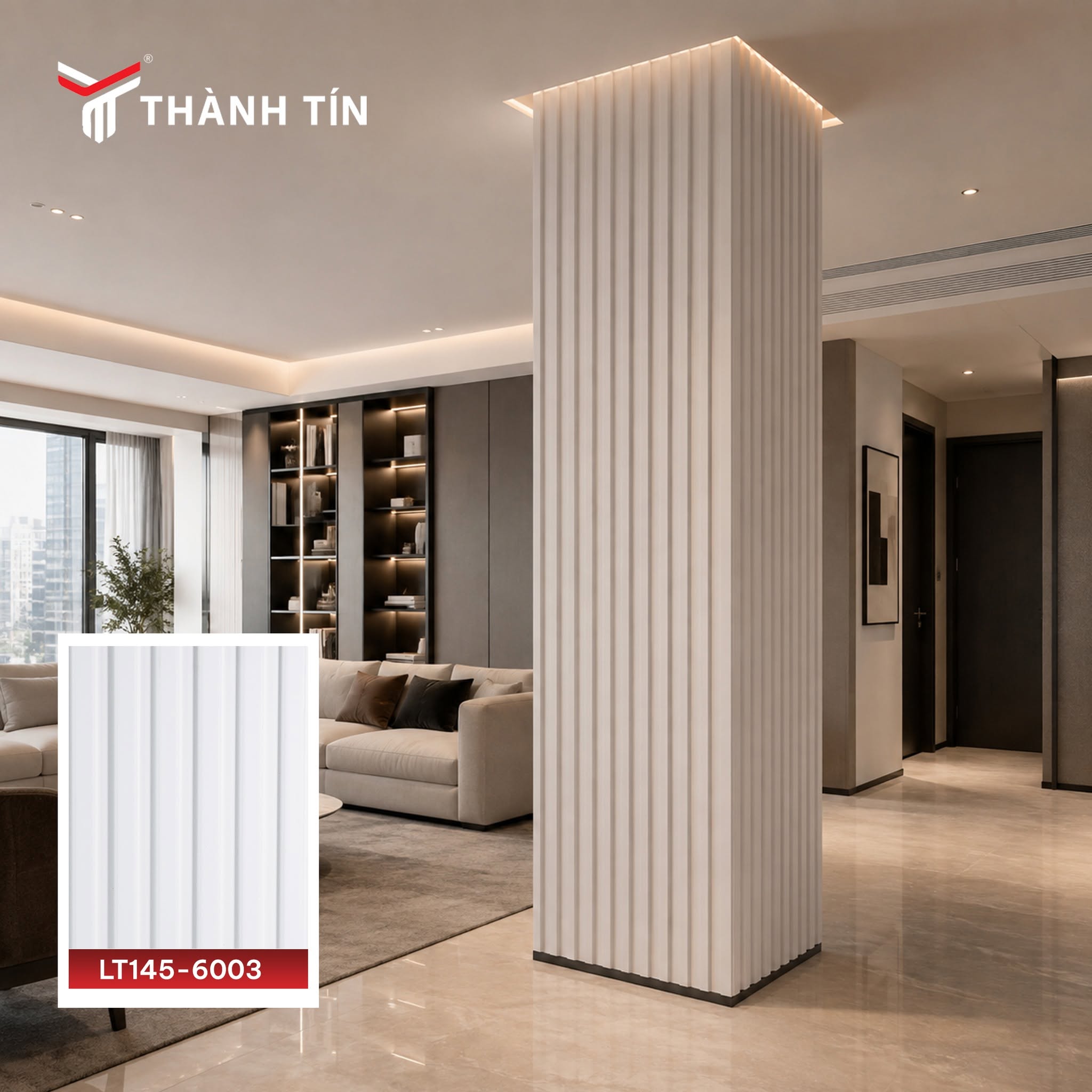lam sóng than tre sử lý tốt cột vuông trong nhà